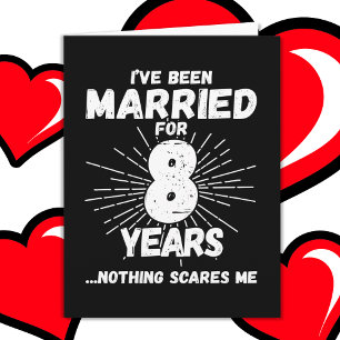 Carte Marié 8 ans drôle 8e anniversaire Mariage