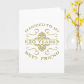 Carte Marié à mon meilleur ami 20ème (Fleur jaune)