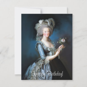 Carte Marie Antoinette avec un rose