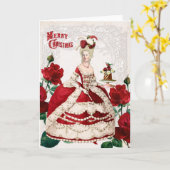 Carte Marie Antoinette Christmas Card Cake red roses (Fleur jaune)