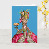 Carte Marie Antoinette et Peacock (Fleur jaune)