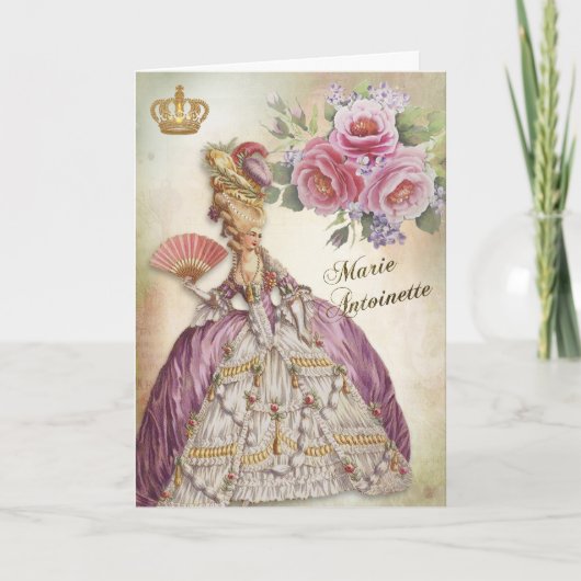Carte Marie Antoinette Greeting Card Rose Bloom (Devant)