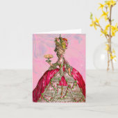 Carte Marie Antoinette Les Laisse Manger Du Gâteau (Fleur jaune)