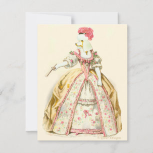 Carte Marie Antoinette Poodé Fashion Plate Papeterie