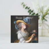 Carte Marie Antoinette soufflante Buble gomme (Debout devant)