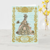 Carte MARIE ANTOINETTE versent des bonbons de Cerises (Fleur jaune)
