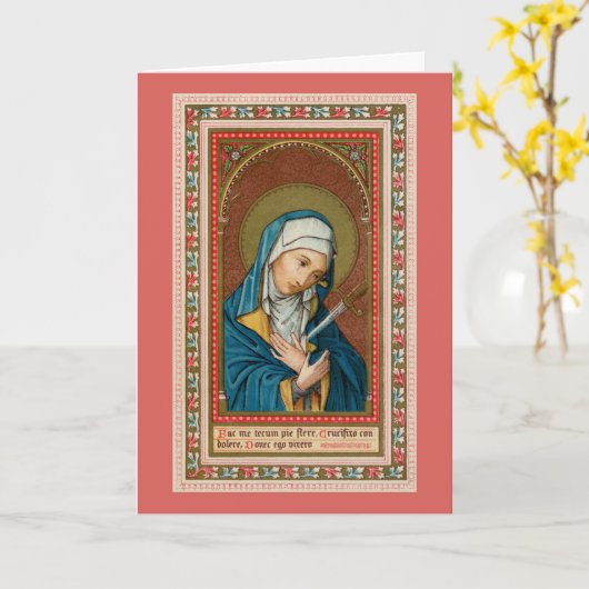 Carte Marie comme Mater Dolorosa (Mère des Douleurs) (SA (Fleur jaune)