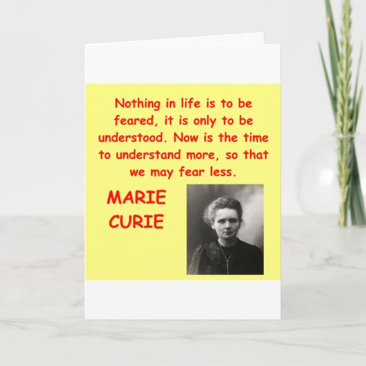 Carte Marie Curie (Devant)