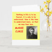 Carte Marie Curie (Fleur jaune)