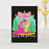 Carte Marie, le saviez-vous Nativité chrétienne Noël (Fleur jaune)