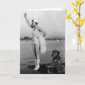 Carte Marie Prevost Avec Teddy Photo (Fleur jaune)