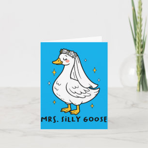 Carte Mariée Canard Silly à Venir Mariage Oie Qui se Déc
