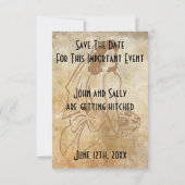 Carte Mariée dans le Grunge Brown (Dos)