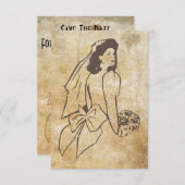 Carte Mariée dans le Grunge Brown (Devant / Derrière)