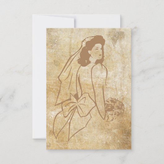 Carte Mariée dans le Grunge Brown (Devant)