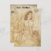 Carte Mariée dans le Grunge Brown (Devant / Derrière)