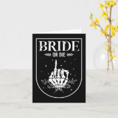 Carte Mariée D'Halloween Ou Die Gothique Bachelorette Pa (Fleur jaune)