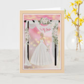 Carte Mariée du mari le jour du mariage (Fleur jaune)