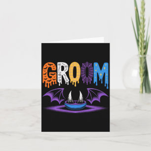 Carte Mariée et marié épouvantables mariage d'Halloween
