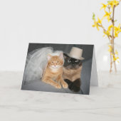 Carte Mariée et mariée Kitty (Fleur jaune)