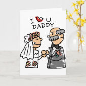 Carte Mariée Et Père Le Mercredi Avant La Cérémonie (Fleur jaune)