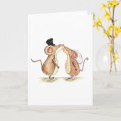 Carte Mariée et salle de bain - souris de baiser - Cadea (Fleur jaune)