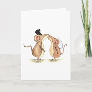 Carte Mariée et salle de bain - souris de baiser - Cadea