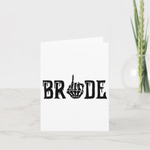 Carte Mariée Groom Skeleton main Halloween Mariage Bache