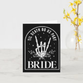 Carte Mariée Groom Skeleton Rock Couples Mariage Hal (Fleur jaune)
