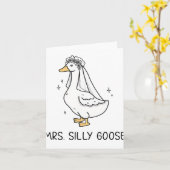 Carte Mariée Mariage Silly Bride Goose Gettin' Loos (Fleur jaune)