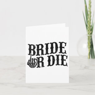 Carte Mariée Ou Mort Bachelorette Fête Halloween Mariée