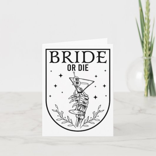 Carte Mariée Ou Mort Saison Éffrayante Halloween Mariage (Devant)
