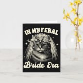 Carte Mariée Pour Être Chat Maman Chat Mariage nuptiale  (Fleur jaune)