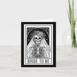 Carte Mariée pour être gothique Skeleton Tarot Card Bach