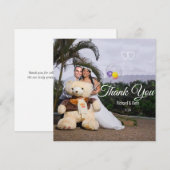 Carte Mariée romantique et Merci de chambre Mariage (Devant / Derrière)