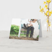 Carte Mariée rustique et chambre simple Mariage de style (Fleur jaune)