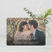 Carte Mariée rustique et mariée photo mariage Enregistre (Debout devant)