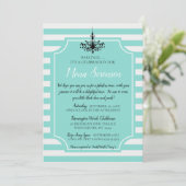 Carte Mariée Turquoise thé bleu Bridal Brunch Shoch Part (Debout devant)