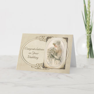 Carte Mariée vintage