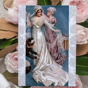 Carte Mariée Vintage