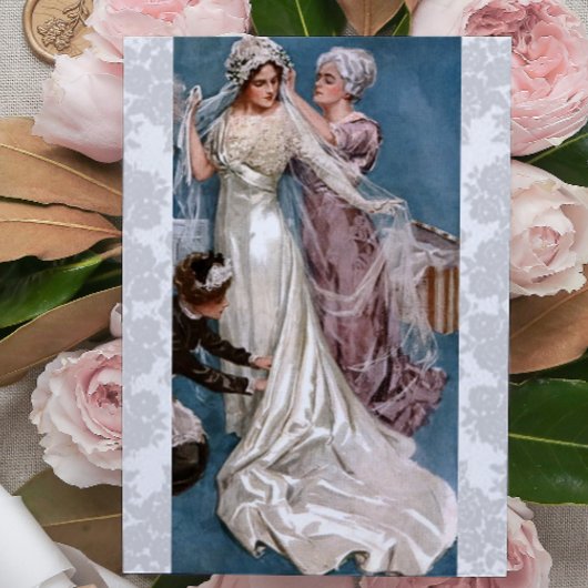 Carte Mariée Vintage
