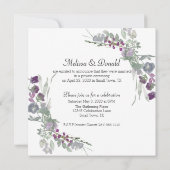 Carte Mariés à l'instant à la lavande fleurie aquarelle (Dos)