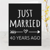 Carte Mariés depuis 40 ans déjà I (Fleur jaune)
