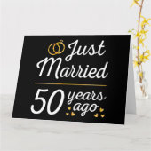 Carte Mariés depuis 50 ans II (Fleur jaune)