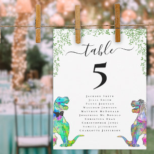 Carte Mariés dinosaures personnalisés pour mariage