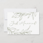 Carte Mariés Fleur Bohème Sage Mariage (Devant)