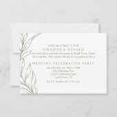 Carte Mariés Fleur Bohème Sage Mariage (Dos)