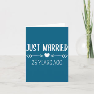 Carte Mariés il y a 25 ans 25e Illustration