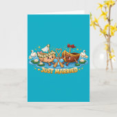 Carte Mariés Vaisseaux Mariage Mignon (Fleur jaune)
