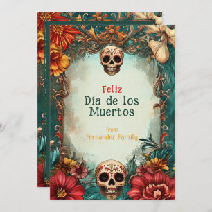 Carte 💀 🎉 Marigold Mémoire Día de Muertos